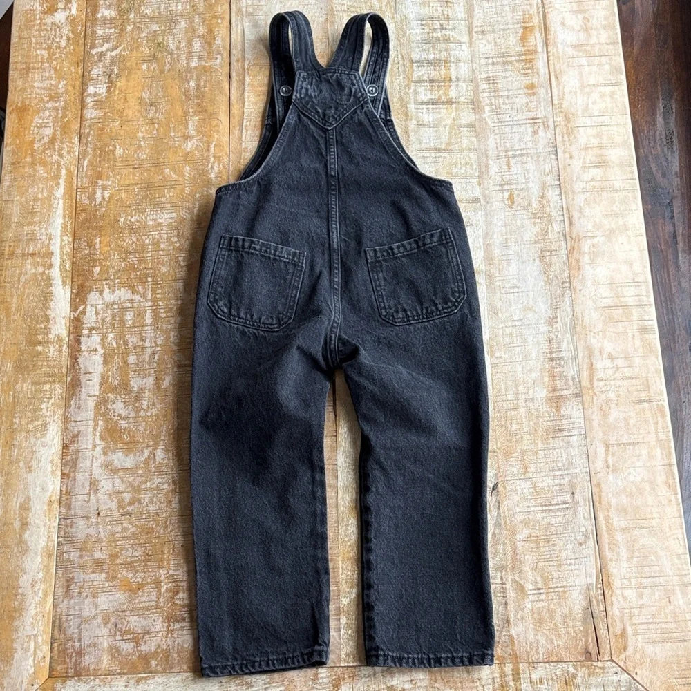 NWOT Old Navy Black Denim Overalls S(6/7)